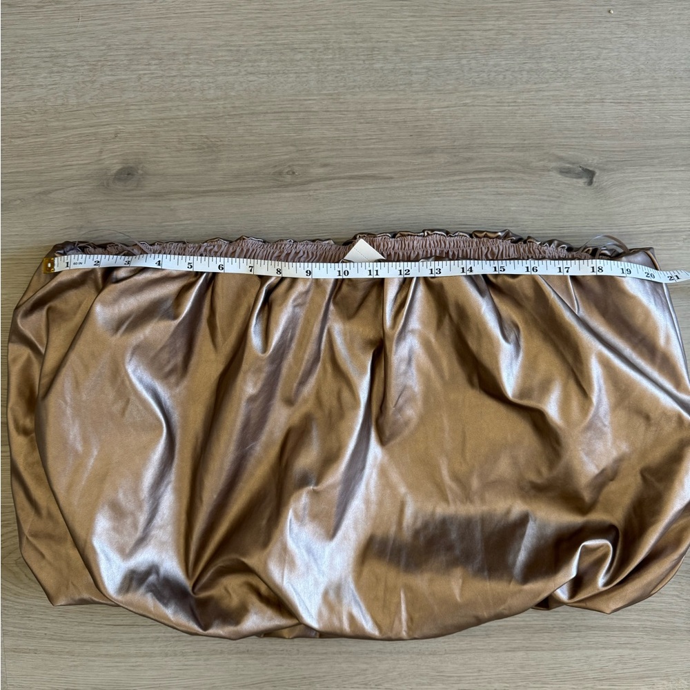 NWT Anthropologie 4SI3NNA Faux Leather Strapless Bubble Tank Size XL Party - Picture 9 of 11